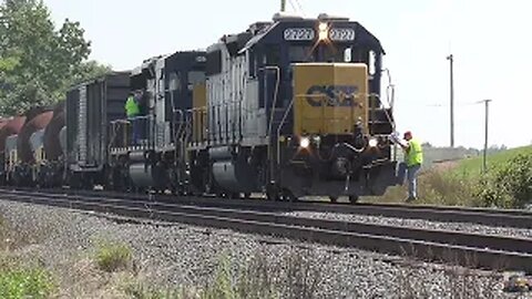 CSX S989 CSX Hot Bottle Car Train from Seville, Ohio August 19, 2023