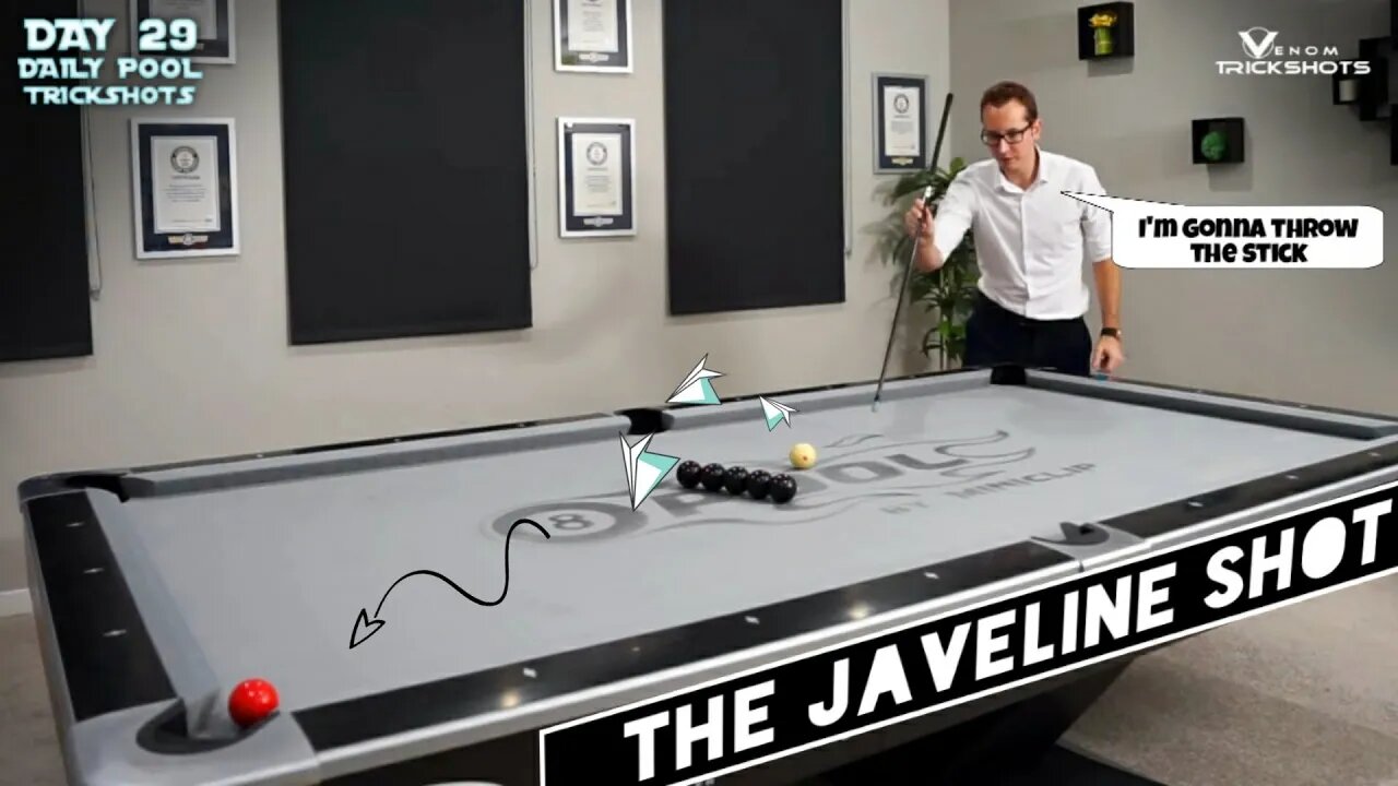 DAILY Pool Trick Shot - DAY 29- The Javelin Shot!! - Venom Trickshots