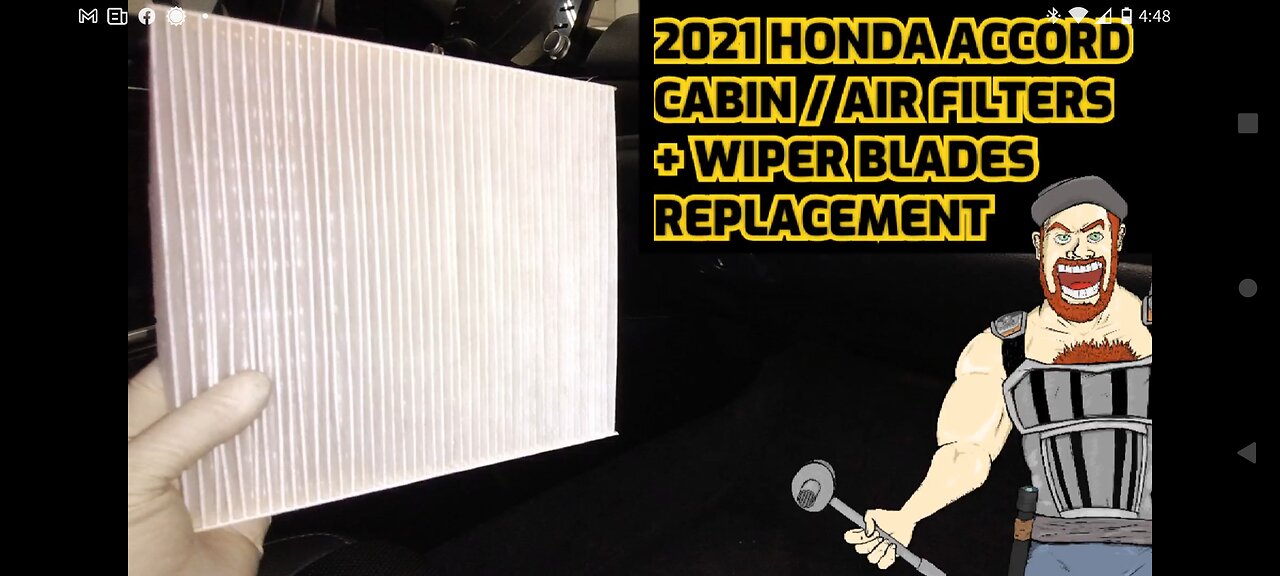 2021 HONDA ACCORD 1.5L CABIN / AIR FILTER REPLACEMENT+ WIPER BLADES REPLACEMENT