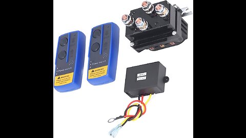 WATERWICH 12V 500A Winch Solenoid Relay Contactor+2pcs Wireless Winch Remote Control Kit with 6...