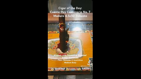 Cuesta-Rey Centenario No. 7 Maduro 4.5x50 Robusto #Shorts #Short #CigarOfTheDay #Cigars