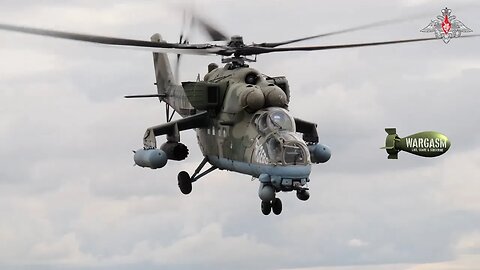 Russian Mi-35M helicopter crews in action over Krasny Liman