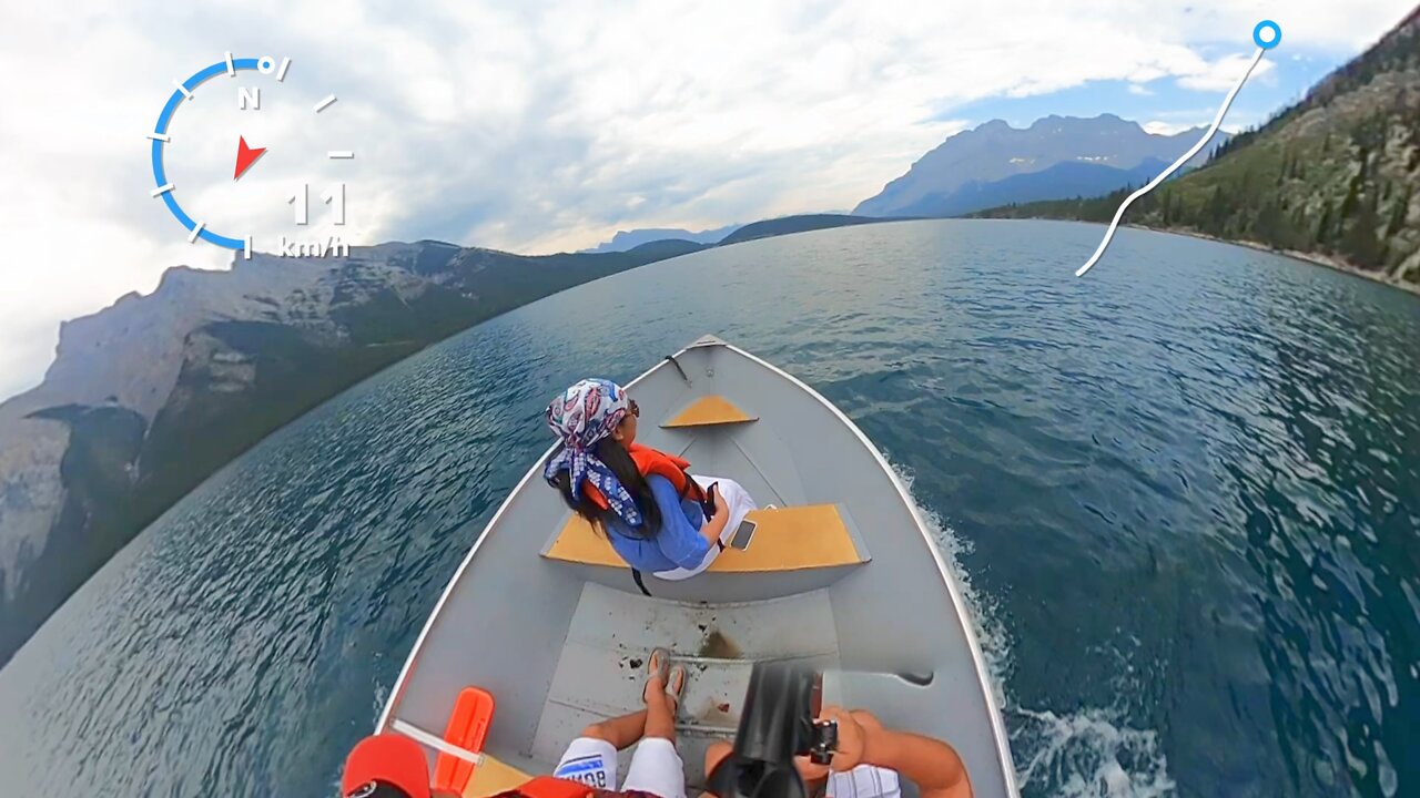 Lake Minnewanka boat ride with my family