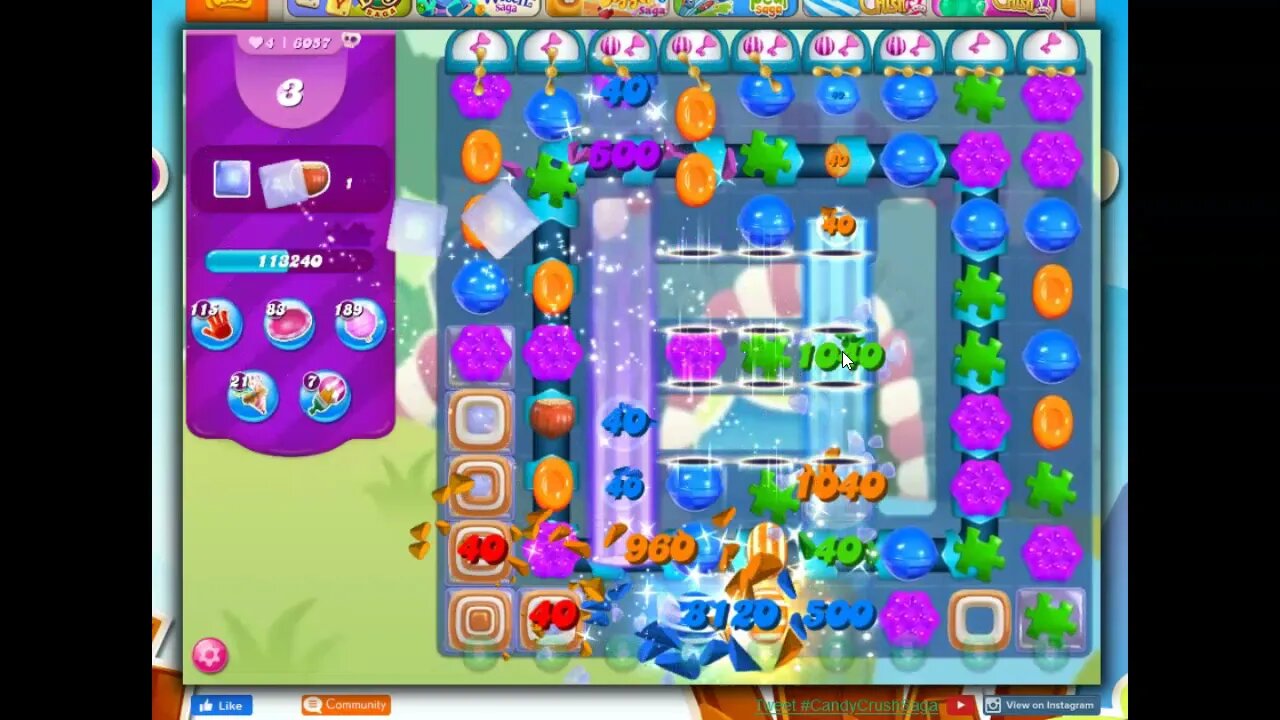 Candy Crush Level 6057 Talkthrough, 35 Moves 0 Boosters