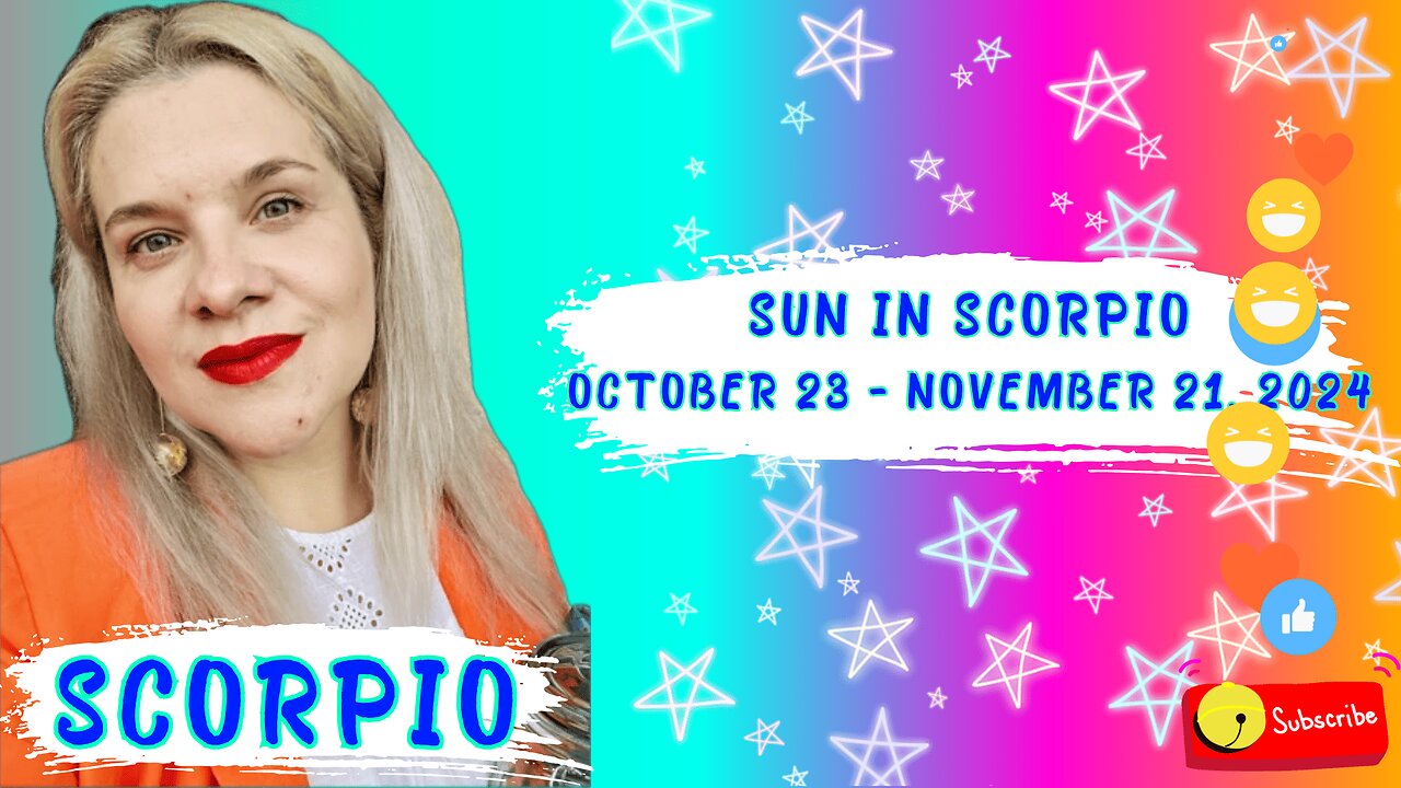 SCORPIO - SUN IN SCORPIO OCTOBER 23 - NOVEMBER 21, 2024 #HOROSCOPE #ASTROLOGY #ELENAMINA #SCORPIO