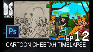 Cartoon Cheetah Part 12 Timelapse