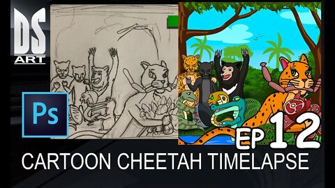 Cartoon Cheetah Part 12 Timelapse