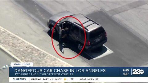Dangerous car chase in Los Angeles