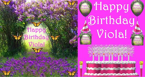 Happy Birthday 3D - Happy Birthday Viola - Happy Birthday To You - Happy Birthday Song