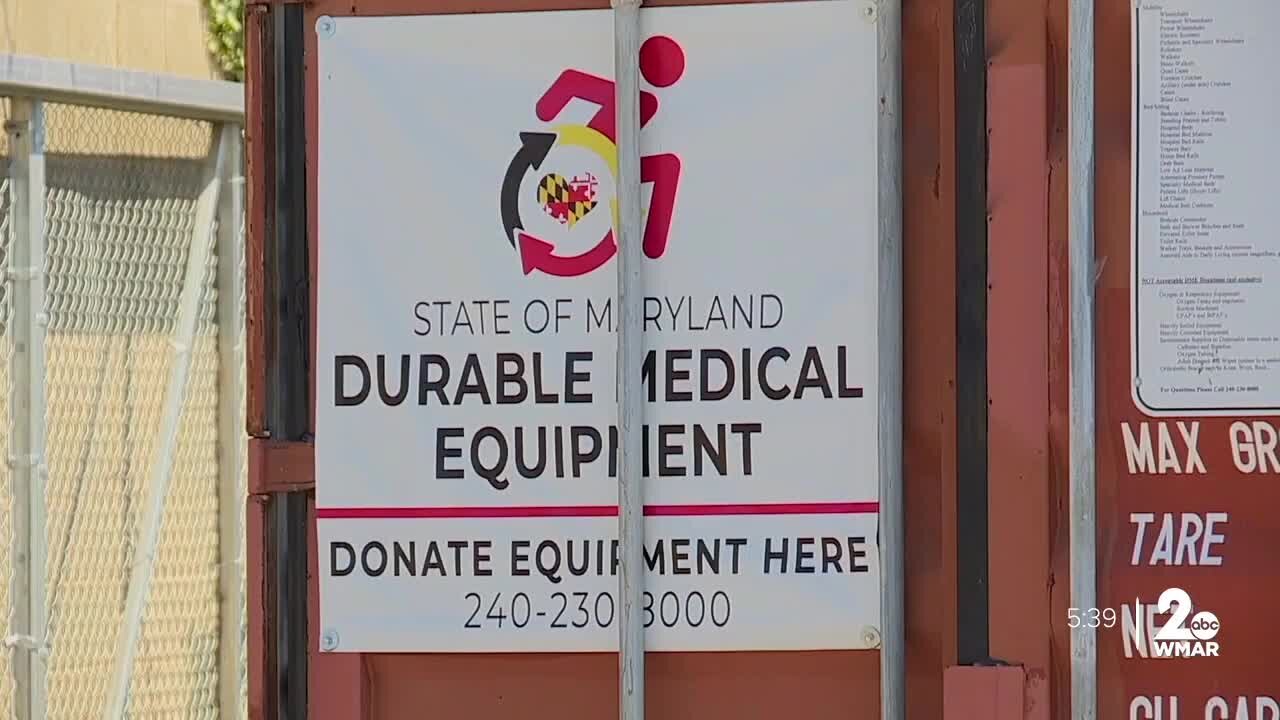 Baltimore Department of Public Works collects medical equipment for reuse