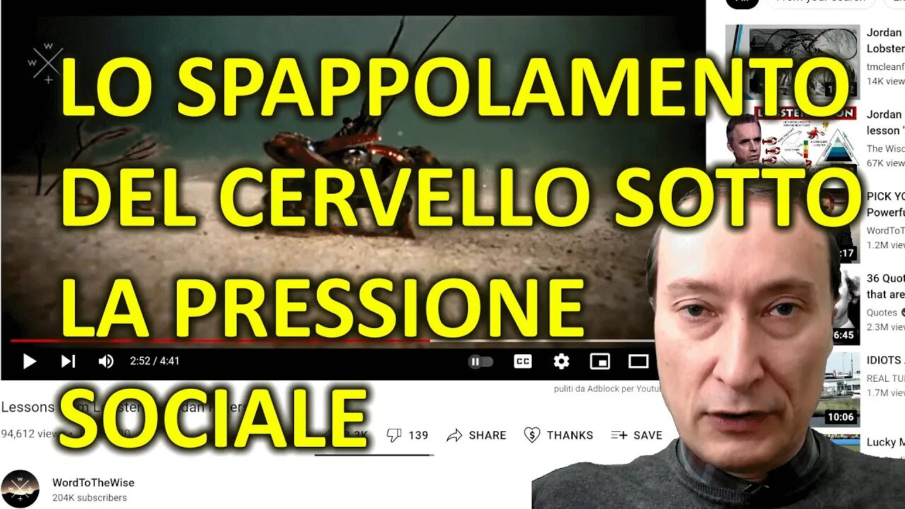Lo spappolamento del cervello sotto il peso dello stormo-Scienza e società-La lezione dalle aragoste