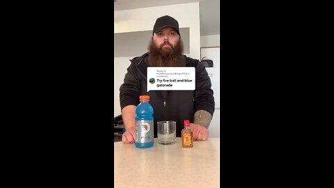 Fireball and blue Gatorade taste test