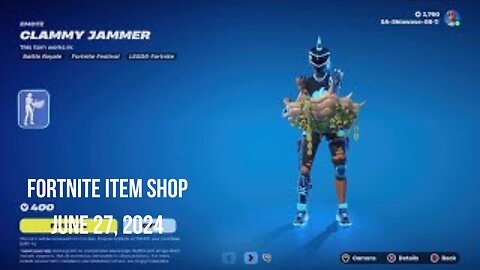 Fortnite Item Shop|June 27, 2024(*New* Clammy Jammer Emote & Jam Tracks)