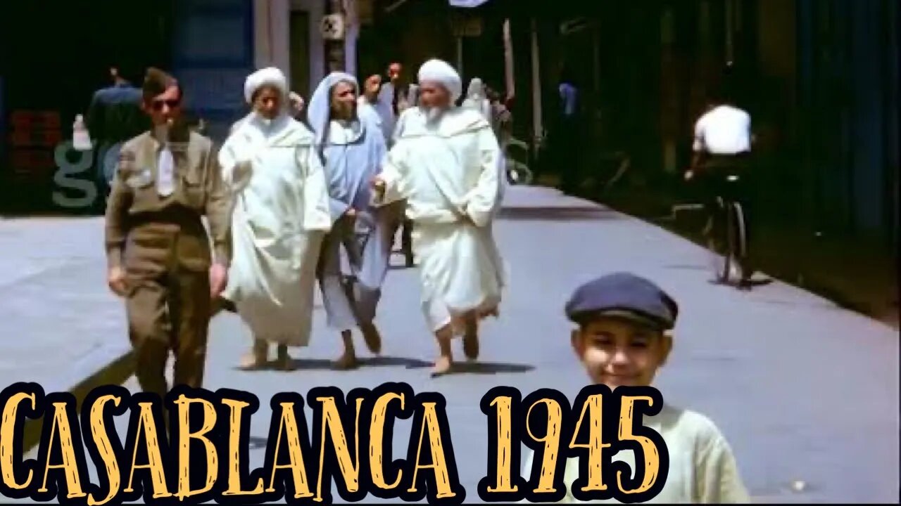 Morocco daily Life Casablanca 1945 in Color