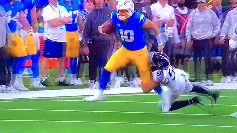 Chargers QB #10 Justin Herbert breaking DB’s ankles. 🤣😂🤣