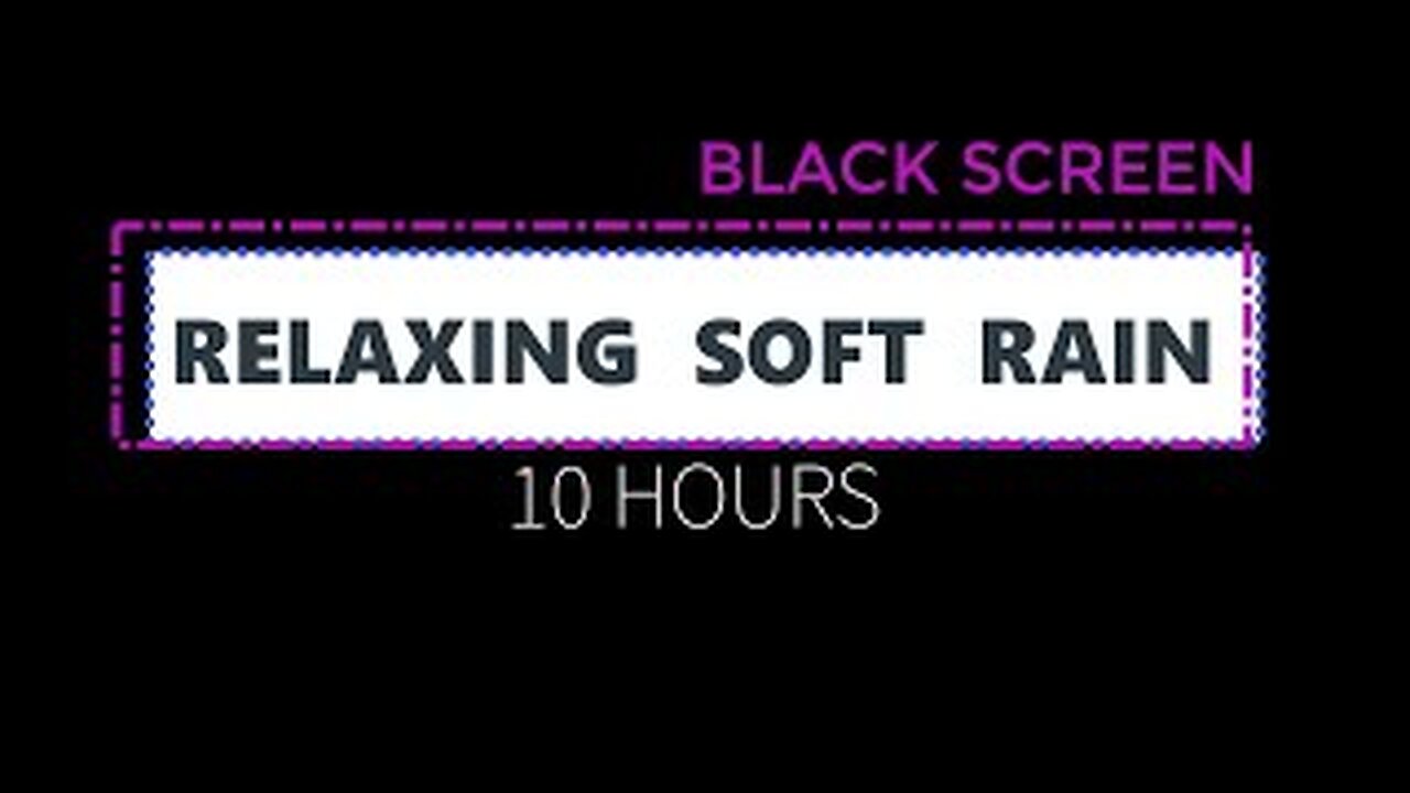 SOFT RAIN Sounds for Sleeping Dark Screen | Sleep and Relaxation | Black Screen