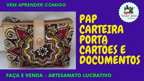 Carteira Porta Cartões e Documentos Fácil - Faça e Venda- Artesanato Lucrativo #costurainiciantes