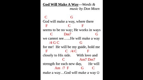 God Will Make A Way - Walter Fisher