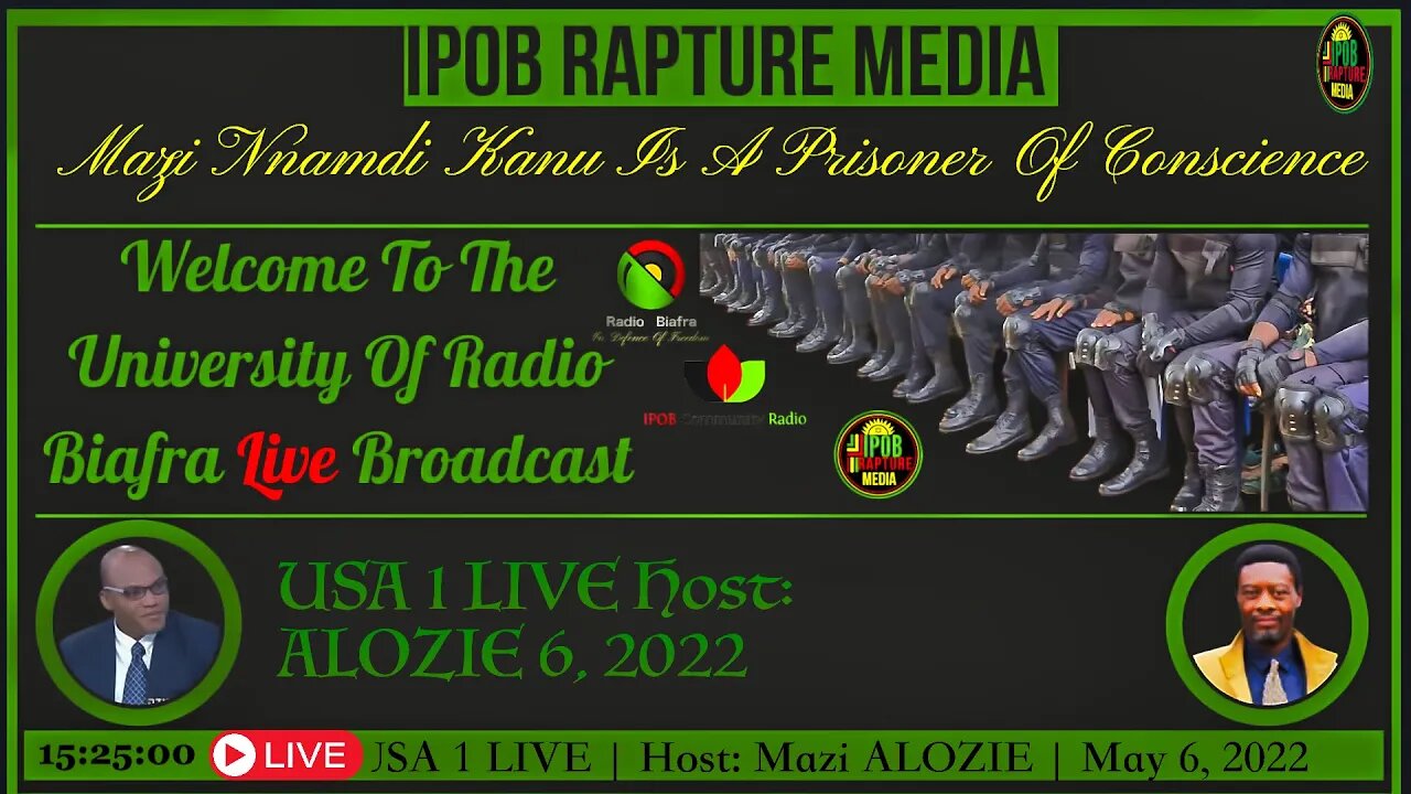 Welcome To The University Of Radio Biafra | USA 1 LIVE | Host: Mazi ALOZIE | May 6, 2022