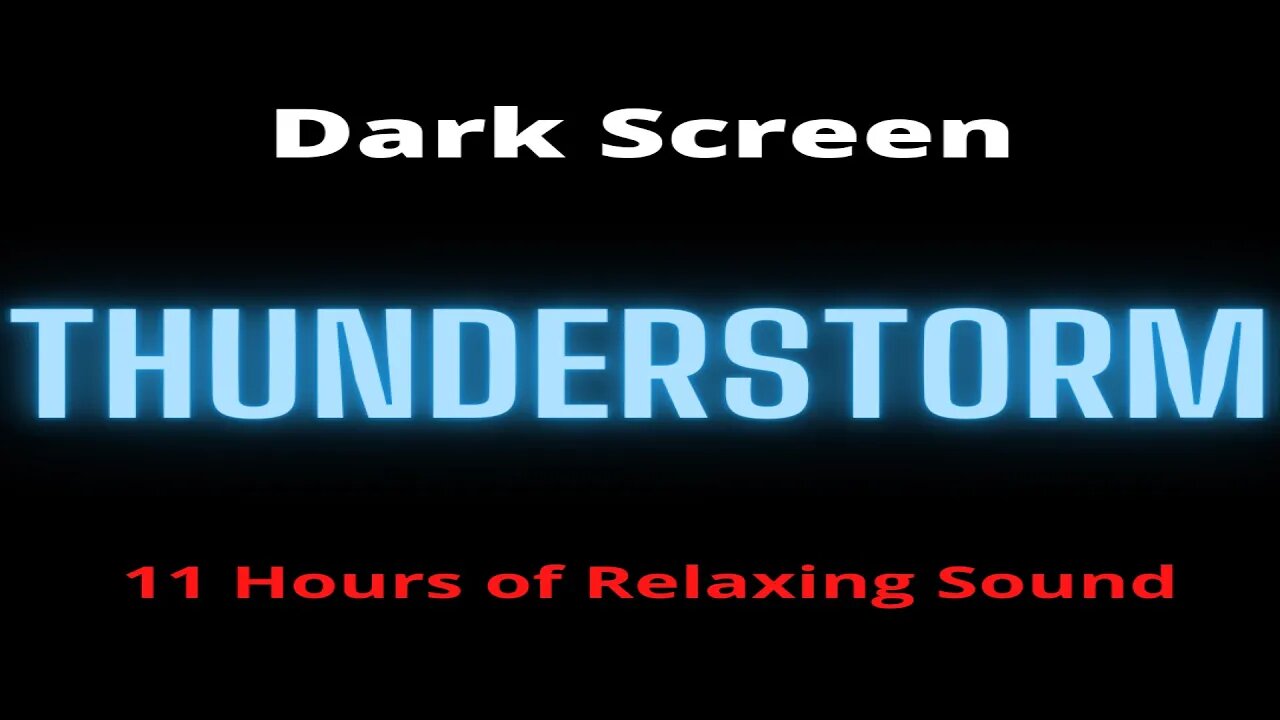 Thunderstorm Sounds for Deep Sleep Black Screen | Sleep and Relaxation | Dark Screen Nature Sounds