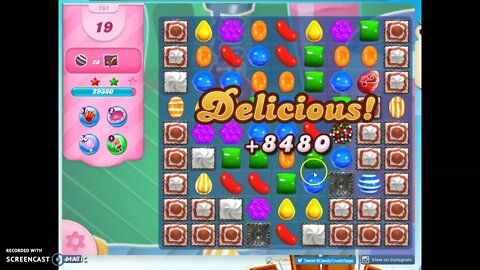 Candy Crush Level 761 Audio Talkthrough, 3 Stars 0 Boosters