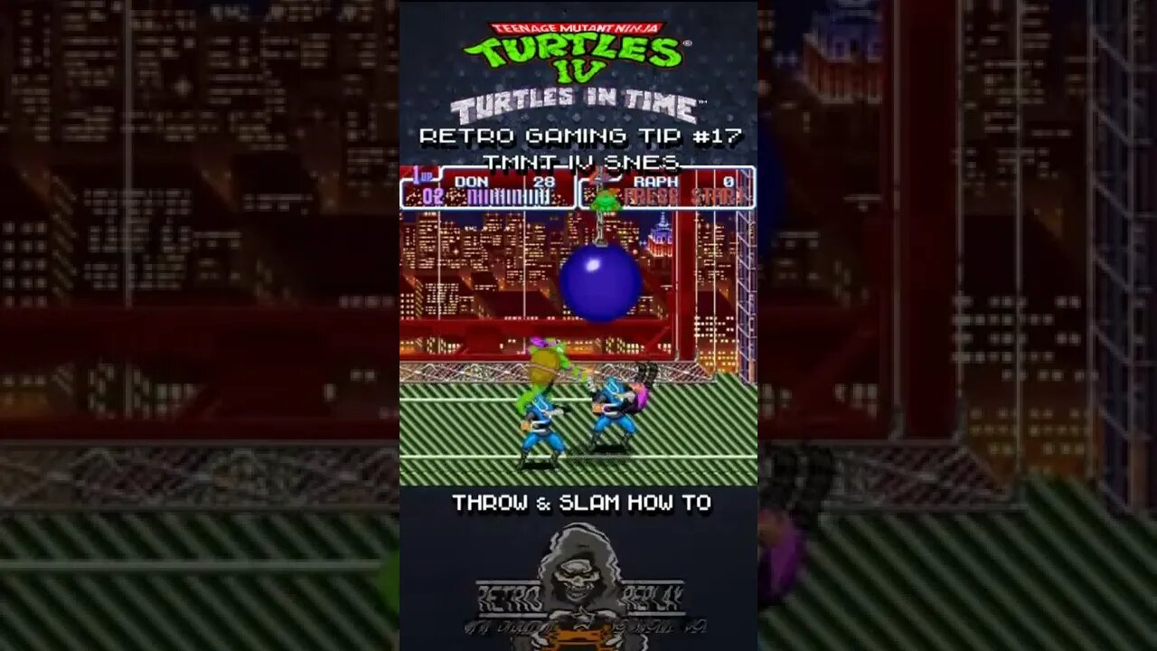 Retro Gaming Tip #17 - TMNT IV - Slam Throw