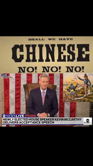 US Speaker of the House Kevin McCarthy to bring back 1882 Chinese Exclusion Act to Decouple w/China