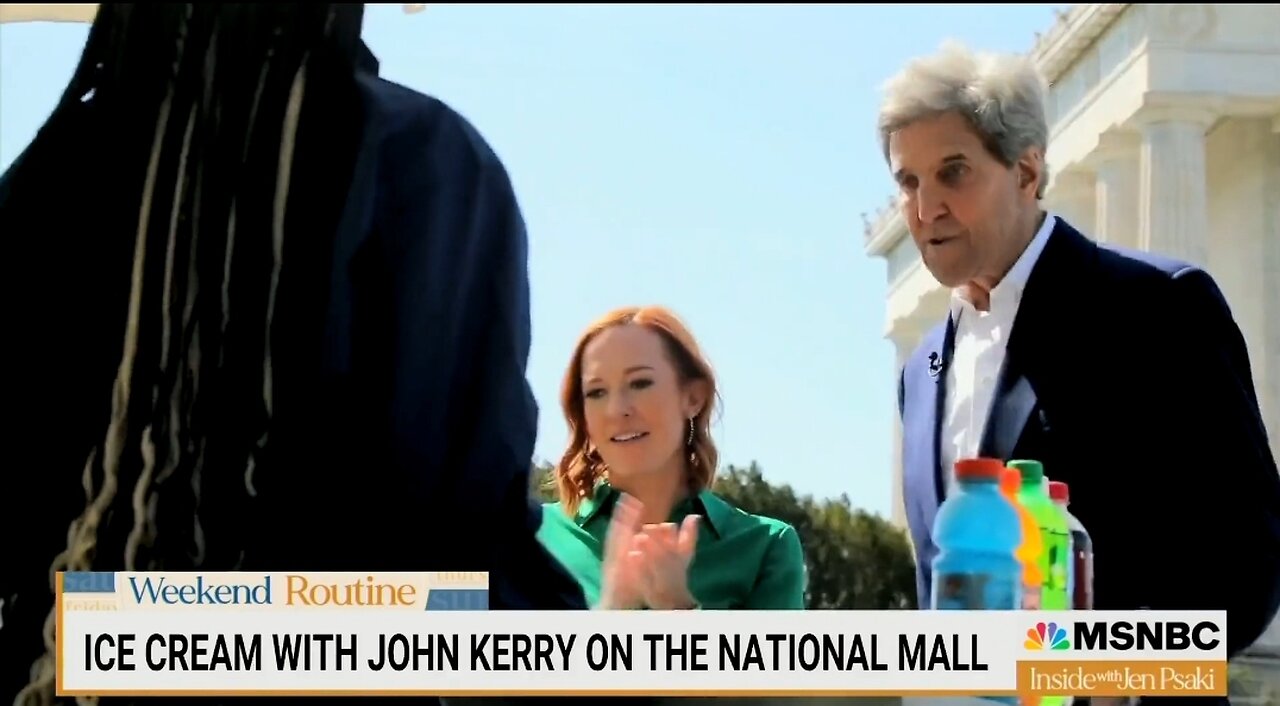 Hard Hitting Interview with Jen Psaki and John Kerry: Let's Get Ice Cream