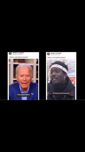 ASK A BLACK MAN: "HOW IS BIDEN DOING?"
