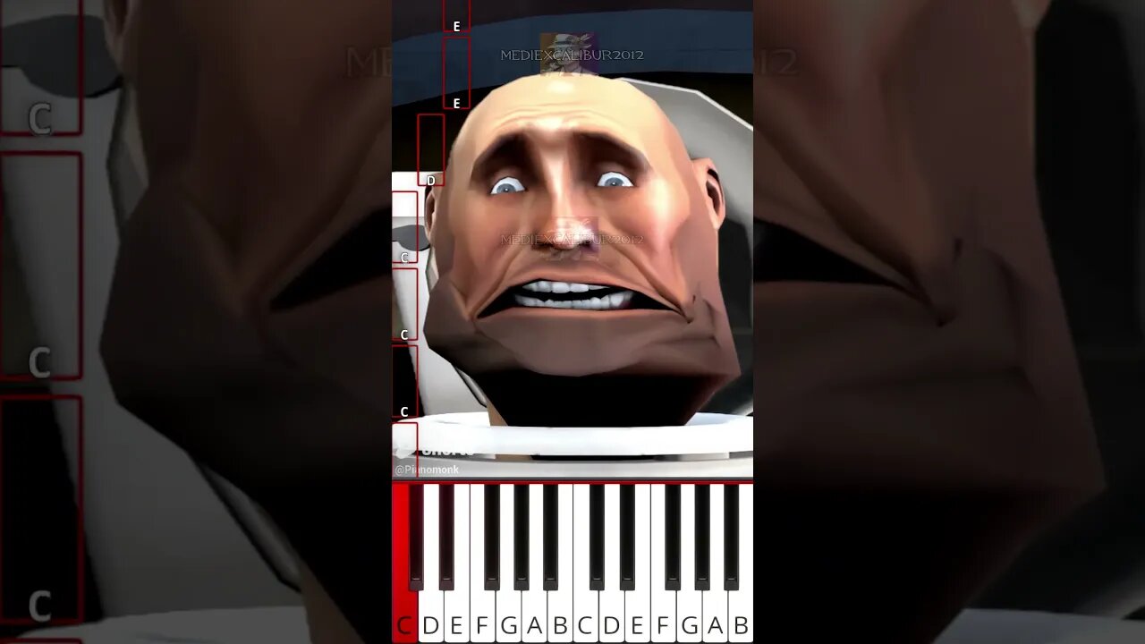 ðŸ˜TF2 SAD Skibidi Toilet Heavy Crying Very Emotional Times - Octave Piano Tutorial