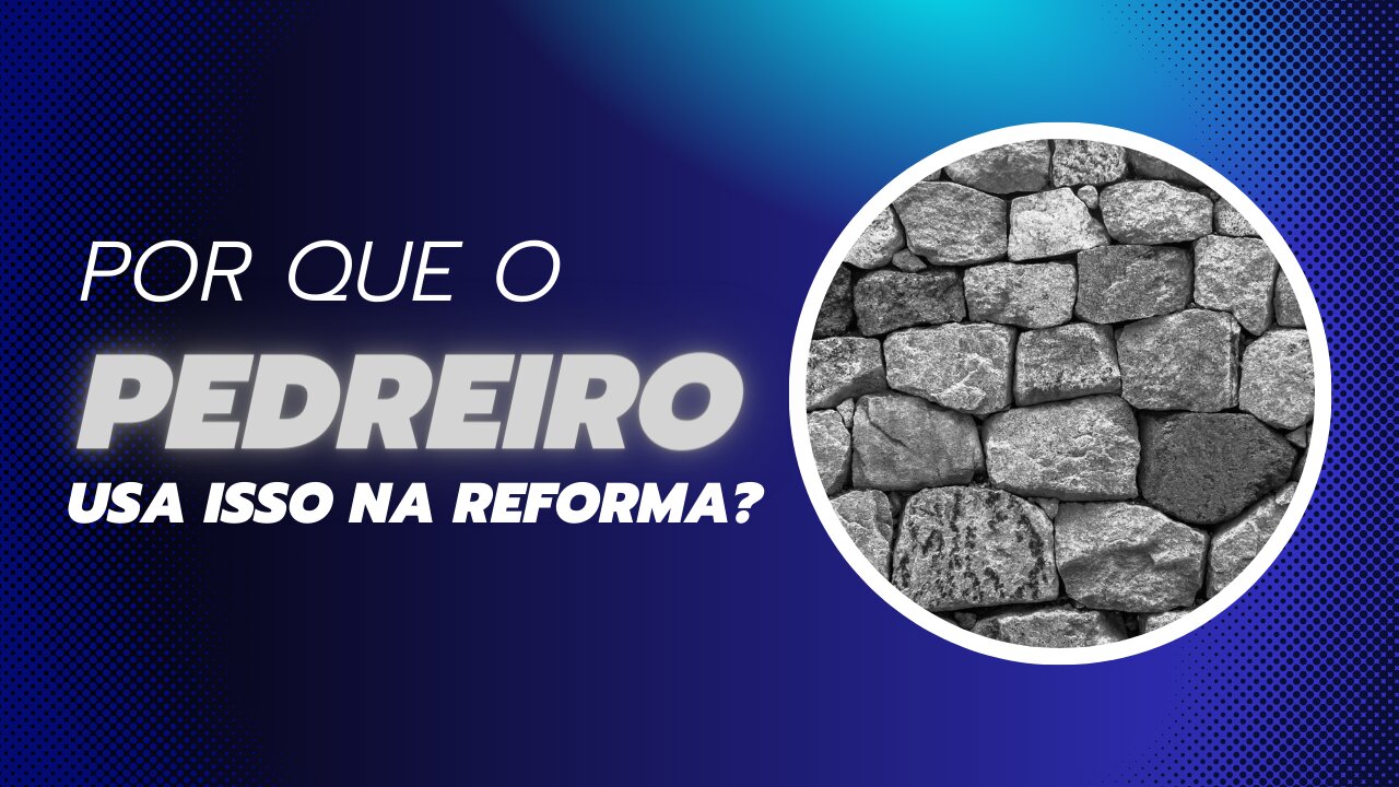 Por que o PEDREIRO usa isso na reforma?