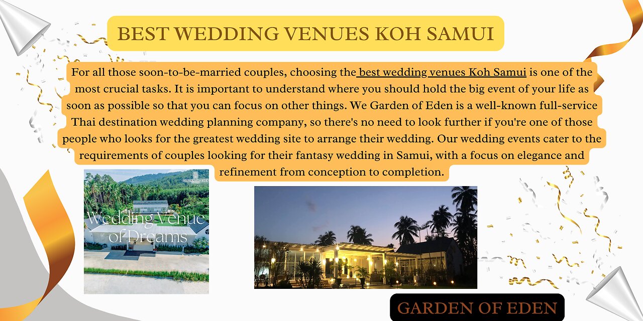 Are you looking for the finest wedding venues in Koh Samui?