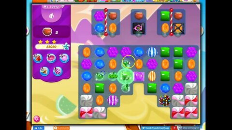 Candy Crush Level 3643 Talkthrough, 23 Moves 0 Boosters