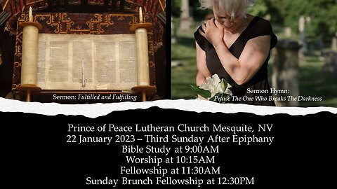 Third Sunday After Epiphany Sermon: "Fulfilled And Fulfilling"
