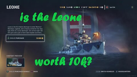 Is the Leone worth 10k? (World of Warships Legends Analysis)