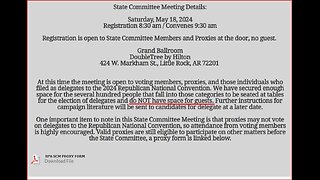 Livestream of the Republican Party of Arkansas State Committee Meeting 2