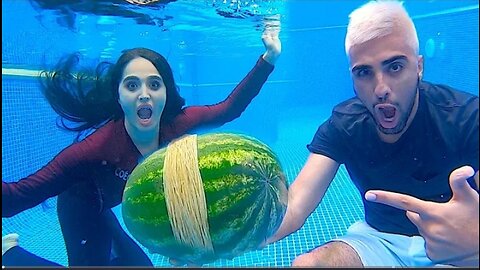 EXPLODING WATERMELON UNDERWATER...