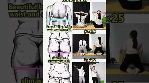 Yoga Transformation: 3 yoga action exercise to shape the whole body || Shape Your Body #Shorts