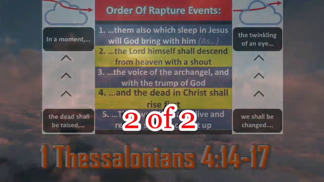 038 Order of Rapture Events (1 Thessalonians 4:14-17) 2 of 2