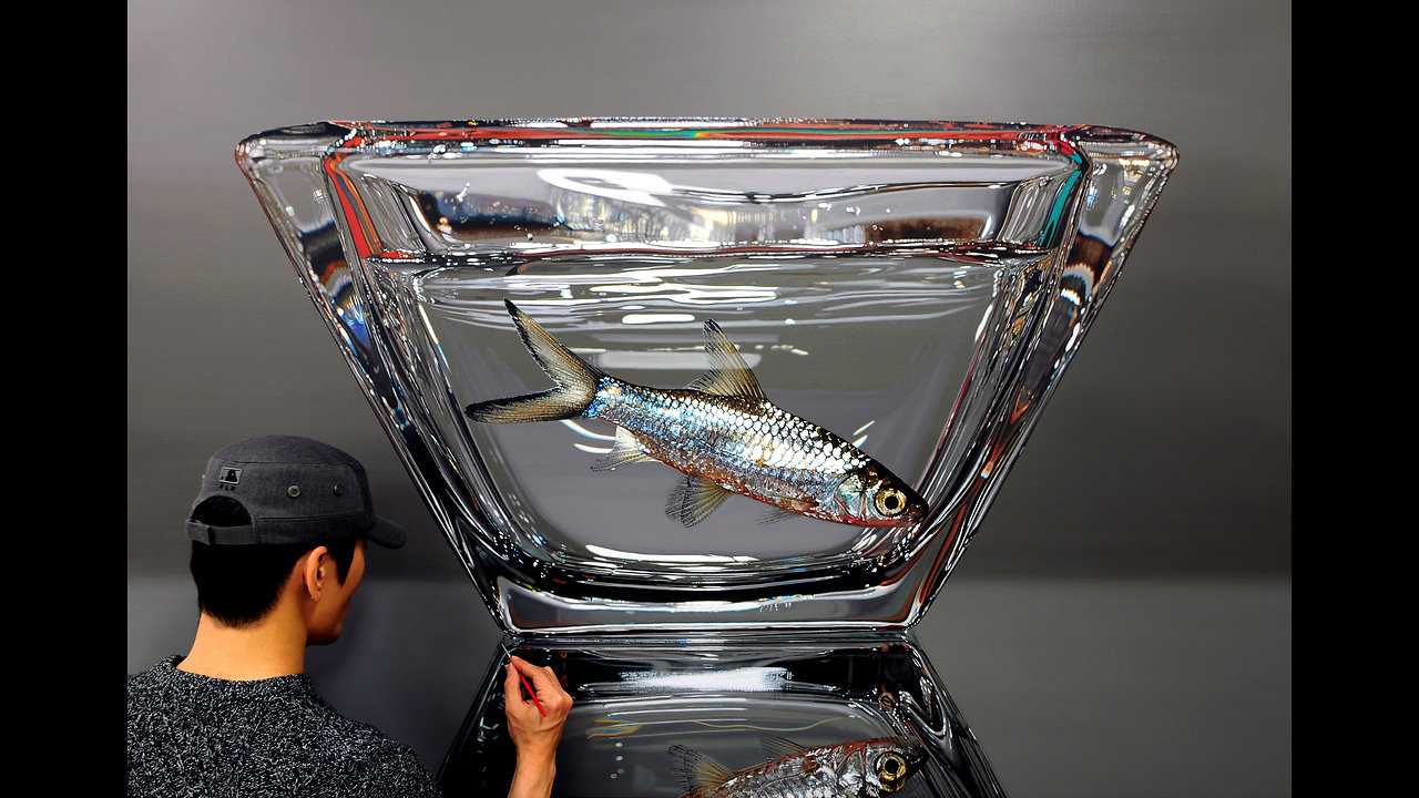 Time lapse captures sensational hyperrealistic oil painting