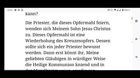 30. April 2017 - 2. Sonntag nach Ostern. Der Himmlische Vater spricht nach der Heiligen...