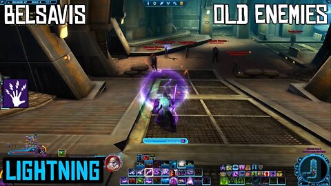 SWTOR DPS Lightning Sorcerer - Belsavis Heroic Mission: Old Enemies. 2020 Laptop Gameplay