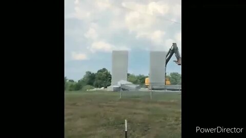 ACTUAL VIDEO OF GEORGIA GUIDESTONES BEING DEMOLISHED BY EXCAVATOR