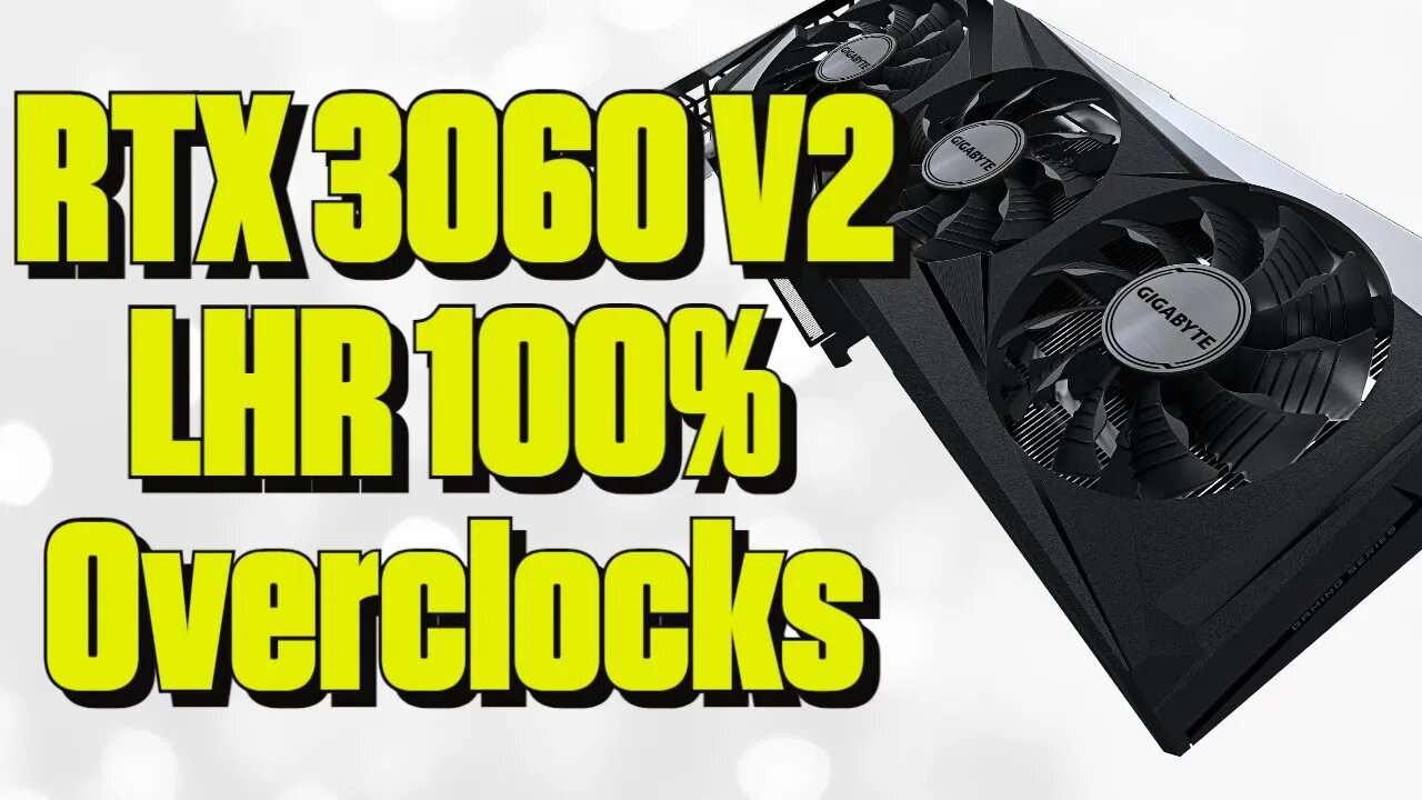 RTX 3060 LHR 100% Unlock Overclock