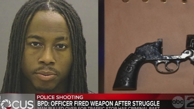 Baltimore Police said officer involved in shooting fired after a struggle