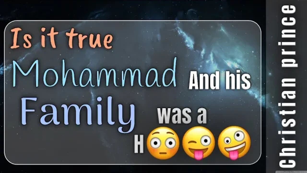 Is it true , Mohammed and his family was h@@o - Christian Prince explain