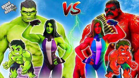 GTA 5 : Hulk VS Red Hulk Family With Shinchan & Pinchan in GTA 5 ! (GTA 5 mods)