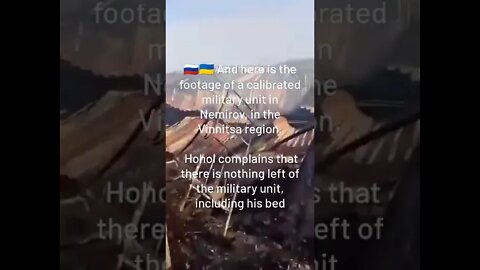 Footage Of A Russian Strike In Nemirov, Hohol Complains That There's Nothing Left, Including His Bed