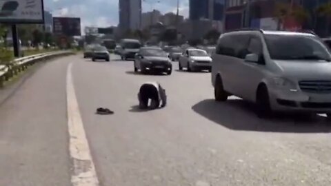 Why Is Mohammed Praying In The Middle Of The Highway?