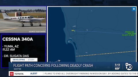 Santee mayor concerned about flights over area after crash